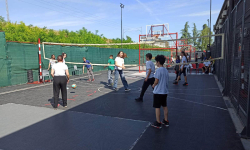 Odbojkaška lopta je pala na zemlju