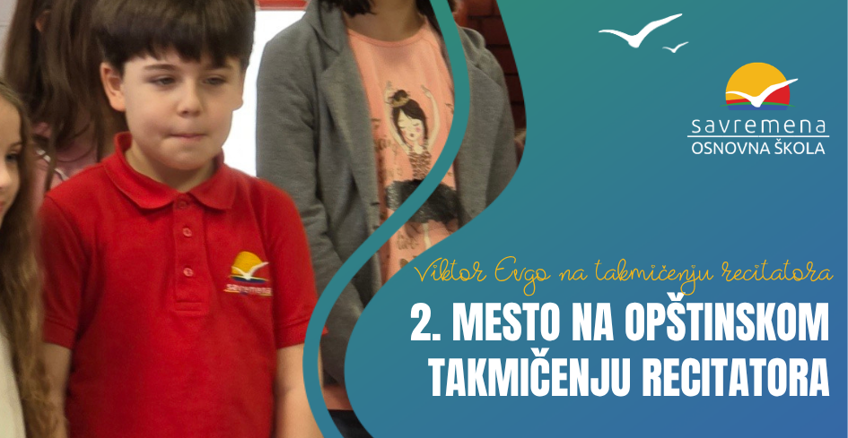 Viktor Evgo osvojio drugo mesto na takmičenju recitatora