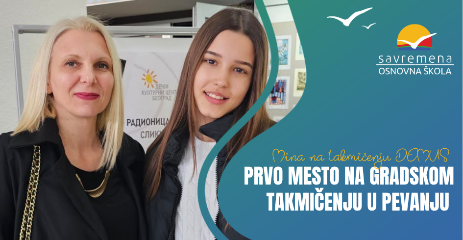 Mina Stoiljković osvojila prvo mesto na gradskom takmičenju u pevanju
