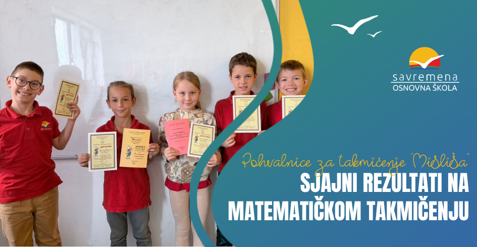 Sjajni rezultati na matematičkom takmičenju: Pohvalnice za takmičenje „Misliša”