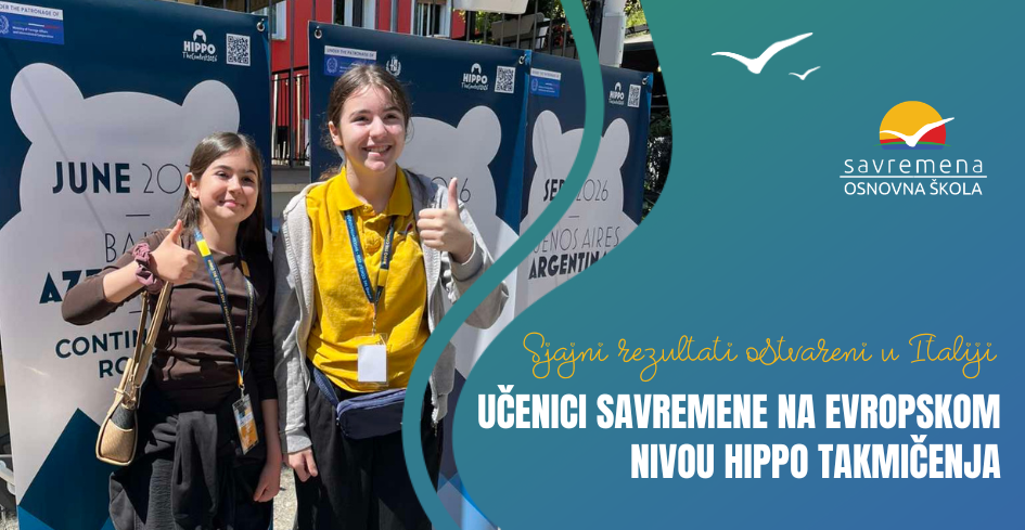 Sjajni rezultati ostvareni u Italiji: Učenici Savremene na evropskom nivou Hippo takmičenja