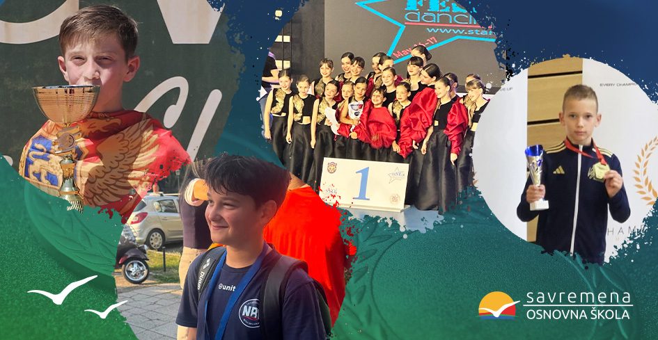 Maj u znaku medalja i pehara: Sjajni uspesi učenika Savremene